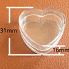 100pcs 4g 4ml Empty Plastic Clear Heart-shaped Cosmetic Jars Face Soft Cream Travel Containers Lotion Bottle Sample Pots Gel Box268g