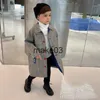 Jacken Baby Junge Mädchen Lange Plaid Jacke Säugling Kleinkind Kind Graben Reversible Windjacke Mantel Frühling Herbst Baby Kleidung 112Y J230728