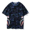 A Bathing Ape Shirt Summer Youth Camouflage Side Shark Beak T-shirt imprimé pour hommes Casual Col rond Manches courtes Bathing Ape T-shirts