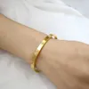 Bracciale rigido dell'amicizia placcato in oro 18 carati con pietre di zirconi cubici I migliori regali con cristallo per la festa della mamma, San Valentino, coppie di sposi e compleanni