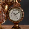 Relógios de mesa Retrô Heróico Cavalo Galopante Relógio Decoração Artesanato para Casa Armário de TV Alpendre Auspicioso
