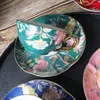 Koppar tefat högklassig keramisk kopp och fat set mandarin anka mönster eftermiddag te kaffe sethome trädgård gåva
