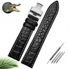 Watch Bands 14mm 16mm 18mm 20mm 22mm 24mm leather strap leather strap black brown women's strap 230728