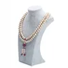 Smyckestativ lyxmodell byst show utställare 6 storlekar alternativ grå sammet smycken display halsband hängen mannequin smycken stativ arrangör 230728