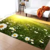 Carpets Pastoral Area Rug Mat Girls Room Decorative Bedroom Carpets Daisy Dining Room Rug and Carpet for Home Living Room R230728