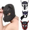 Outros suprimentos para festas de eventos Acessórios exóticos Sexy Cosplay Moda Acolchoado Látex Borracha Role Play Dog Mask Cachorro Cabeça Cheia Com E241n