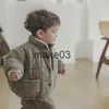 Ceketler 9569E Çocuklar Coat Kış Kış Sıcak Kıyafetleri Dış Giyim Boy's Pamuk Yastıklı Ceket Ceketler Bebek Kız Kış Palto Çocuk Ordusu Yeşil Ceket J230728