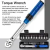 Screwdrivers 10 16 40PCS Torque Wrench Allen Key Tool 2 24Nm Adjustable Ratchet 1 4'' Socket Set for Bicycle Repair Kits 230727