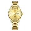 Wristwatches Retro Italian Design Silver Gold Quartz Women Watches Luxury High Quality 2023 Female For Girl Gift Relojes Para Dama