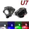 Motorcycle Lighting U7 LED Light Motorcycle Angel Eyes Headlight Spotlights Auxiliary Bright Fog Light For Suzuki GSF600 Bandit BURGMAN 400 GS1000 x0728