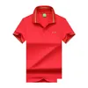 Herenpolo's Boss herenoverhemd Hoge kwaliteit Mode-t-shirt Luxe kraag Puur katoen Ademend Top Zakelijk Mxxxl Drop Delivery Appare Otwoz