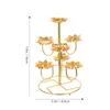 Bougeoirs Plug-in Maison Gadgets Métal Chandelier Temple Bougeoir Thé Lotus Rack Stand En Acier Inoxydable