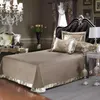 Bedding sets Jacquard Sets Queen King Size 4pcs Lace Satin Duvet Cover Set Wedding Bedclothes Bedsheet Linen Cotton Bedspread 230727