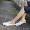 Chinelos casuais mocassins sapatos masculinos moda ao ar livre preguiçoso masculino respirável metade para deslizamento em luz antiderrapante caminhada rasteiras