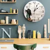 Wandklokken Hoeden Houten Symbolen Schoenen Slaapkamer Klok Grote Moderne Keuken Eetkamer Ronde Horloges Woonkamer Horloge Home Decor