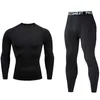 Andere sportartikelen Hardloopset voor heren Gym Jogging Thermo-ondergoed xxxxl Tweede huid Compressie Fitness MMA rashgard Heren Sneldrogend Trainingspak 230727