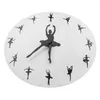 Wall Clocks Simple Acrylic Girl Ballet Dance 3D Creative Living Room Clock Home Decoration Quartz Bedroom Gift