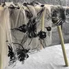 Tecido e costura super grande bordado de flores de renda de renda Acessórios de material tenda costura tule hanfu 230727