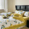 Ensembles de literie Svetanya Jaune Citron Fruit Frais Ensemble Satin Coton Égyptien Housse de Couette Reine King Size Draps Taies D'oreiller 230727