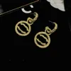 Orecchini per lettere designer di marchi da 8 stile Donne Crystal Rhinestone Luxury Earring Fette Wedding Gioielli Regali