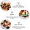 Dinnerware Sets 4 PCS Seasoning Dish Small Metal Tray Stainless Steel Plate Dessert Snack Prep Bowls Japenese