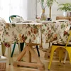 Tkanina stołowa domowa obrus kwiatowy nadruk obrusowy prostokątny wodoodporny obrus kwiatu dekoracja ślubna R230801