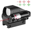 FIRE WOLF Tactical Holographic Reflex Red / Green Dot Scope 4 Reticle Red Laser Sight for Hunting