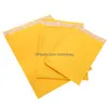 Sacs de courrier Papier Kraft Enveloppes à bulles Papiers Emballage Enveloppes rembourrées Navire Enveloppe à bulles Sac de rangement pour courrier Drop Delivery Office Otma3