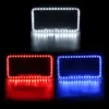 Universal azul branco vermelho carro 54 LED iluminação acrílico plástico moldura da capa da placa 309B