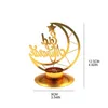 Kandelaars Smeedijzeren Houder Eid Mubarak Ramadan Decoraties Marokkaanse Maanvorm Kandelaar Home Centerpieces Drop