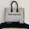 الرجال للرجال Rive Gauche كبير الشاطئ حقيبة الأزياء مصممة فاخرة أعلى الأكياس مقبض القماش أمتعة القابض للتسوق حقيبة اليد الكلاسيكية الأزياء الكتف كروس أكياس الجسم