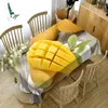 Bordduk 3D Frukt och vattenmelon Körsbärsmönster Tabelduk och dammbeständig bordsmatta Rektangulär bordduk Bokduk R230726