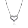 Designer Brand Tiffays Diamond Heart Necklace 925 Silver Necklace Fashion Trendy Simple with Logo
