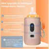 Flaskvärmare sterilisatorer Universal Baby Milk Warmer Digital Display Bag USB Nursing Heater Portable Thermal For Travel 230727