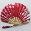 Kinesiska stilprodukter Sashell Style Folding Fan Wedding Party Female Dance Vintage Hand Fan Favor Art Craft Gift Home Decoration Ornaments