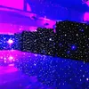 3MX6M LED Wedding Party Curtain LED STAR TRACK Black Stage Backdrop LED STAR TRECK GORTIN Lätt bröllopsdekoration179y