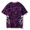 A Bathing Ape Shirt Summer Youth Camouflage Side Shark Beak T-shirt imprimé pour hommes Casual Col rond Manches courtes Bathing Ape T-shirts