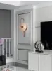 Vägglampa ljus lyxglas modern minimalistisk sovrum sovrum gång trappa atmosfär dekorativ