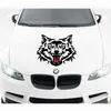 VOITURE tête de loup autocollants de voiture réfléchissants couvercle de tête de moteur moto autocollant personnalisé Decals282z