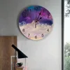 Zegary ścienne Niebo Shoots Star Night Sypiria Clock Duże nowoczesna kuchnia jadalnia okrągła salon zegarek do domu wystrój domu
