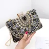 Avondtassen Luxe Diamond Banket Water Diamond Bag Party Wedding Gift Bag Ball Dress Handheld Bag Charming Pearl Embroidery Evening Bag 230727