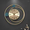 Wall Clocks Bathroom Modern Minimalist Wind Clock Digital Home Living Room Fashion Bedroom Silent Luxury Decoration ZY50GZ