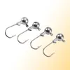 50 pcslot gancio pesca alla testa di piombo 1g 15g 2g 35g 5g 7g 10g 20g ganci da maschera per pisoltura morbida pesca a carbone Fishhooks in acciaio a carbonio T422142482572820