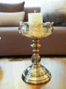 Candle Holders Glass Crystal Centerpiece Luxury Candlestick Metal Holder Parties Wedding Ceremony For Table Home Decor