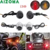 Iluminação da motocicleta 10mm Alumínio LED Turn Signal Light Âmbar Red Tail Brake Indicator Signal Lamp Para Harley Sportster Cafe Racer Chopper Bobber x0728