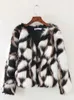 LANMREM Damen Kunstpelzmantel, bunt, elegant, luxuriös, warm, Kunstpelz, Jacke, Oberbekleidung, 2023, Frühling, Winter, Mode, 2R2810 HKD230727