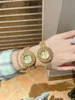 Orologi da polso Orologi d'oro di alta moda per donna Impermeabile Semplicità Quarzo da donna Orologio da donna con gemma intarsiata con quadrante piccolo