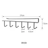 フックレールストレージラックキャビネットフックカップホルダーキッチンスプーンスプーンコーヒーオーガナイザー衣類棚に吊るした6つのダブル列