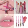 Lipstick Flortte Pierwsza seria pocałunków Love Lipstick Pen Mirror Watergloss Lip Glaze Nawilżanie kobiecego makijażu urody miłość galaretka wargi 230727