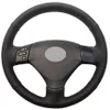 Black Leather Car Steering Wheel Cover for Lexus RX330 RX400h RX400 2004 2005 Toyota Corolla Verso 2006342w
